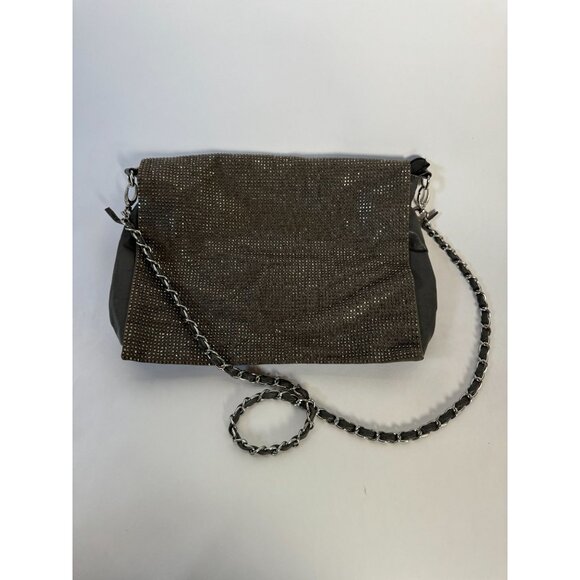 Forever 21 Gray Vegan Leather & Rhinestone Crossbody Bag With Zebra Lining Blemi - Picture 11 of 16